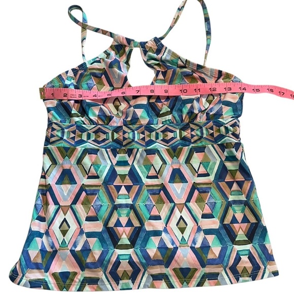 La Blanca Women's Riviera Keyhole Tankini Swim Top Size Multi Size 6 - Picture 7 of 11